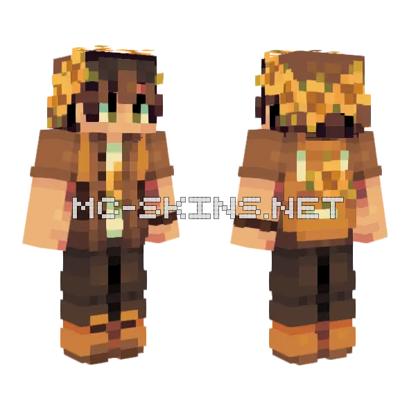 Sunflower Field SFA Minecraft skin, front and back