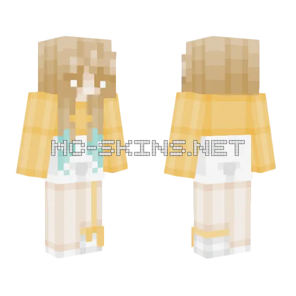 Sunflower Fields Girl Minecraft skin, front and back