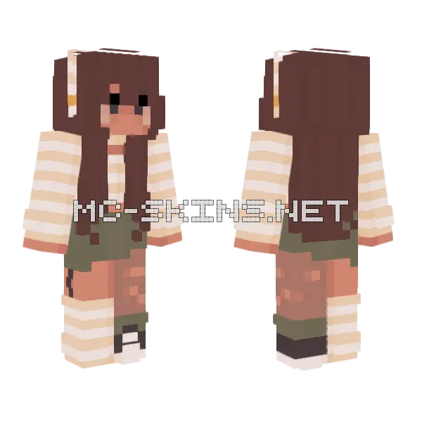 Sunflowers RCE Minecraft skin, front and back