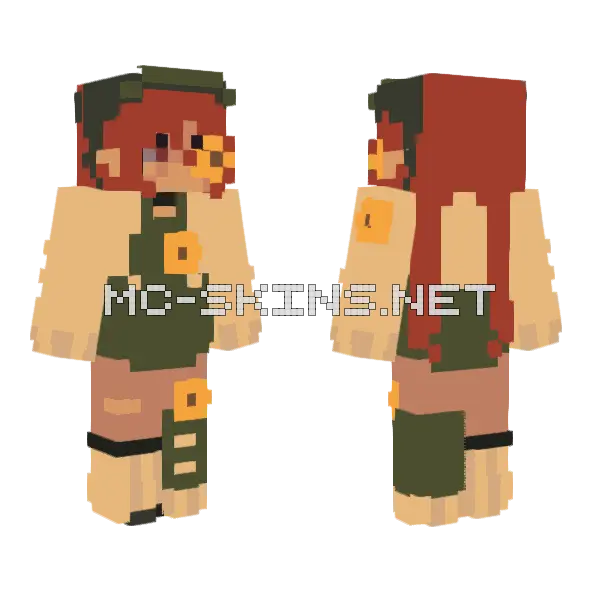 Sunflowers Trade Minecraft skin, front and back