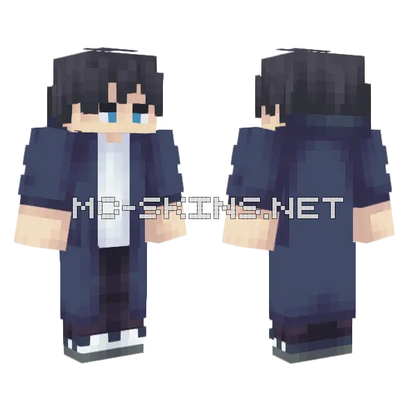 Sung Jinwoo Solo Leveling Minecraft skin, front and back