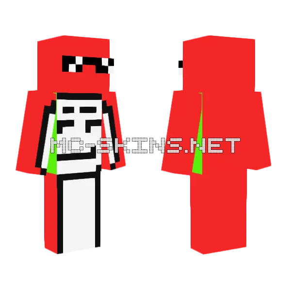 Sunglass Boy Minecraft skin, front and back