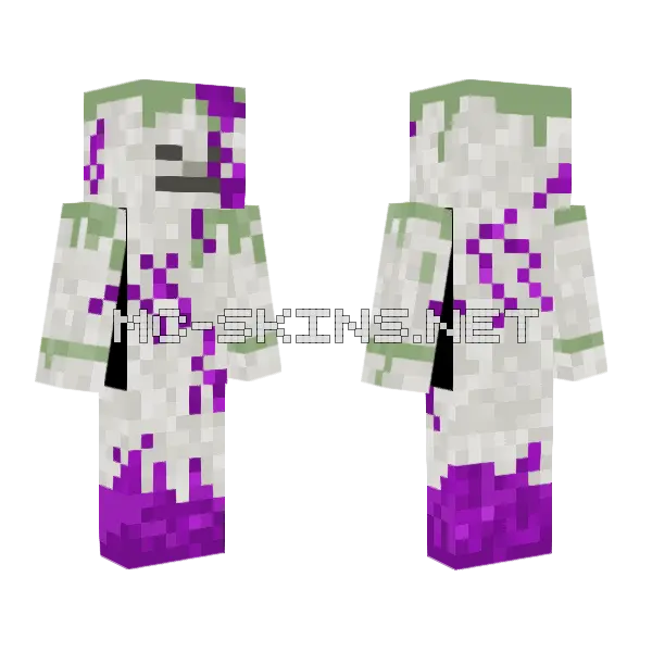 Sunken Skeleton Concept Base Minecraft skin, front and back