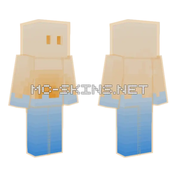 Sunlight Glorb Minecraft skin, front and back