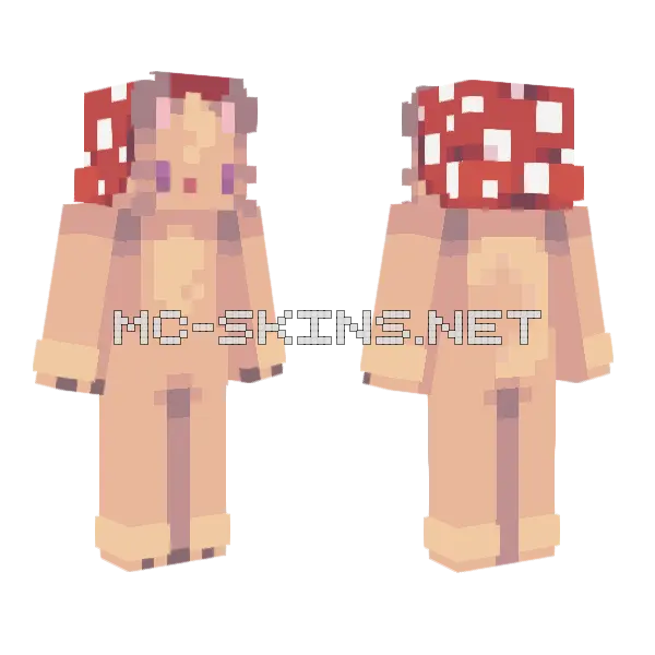 Sunlit Mushroom Grove Gift Minecraft skin, front and back