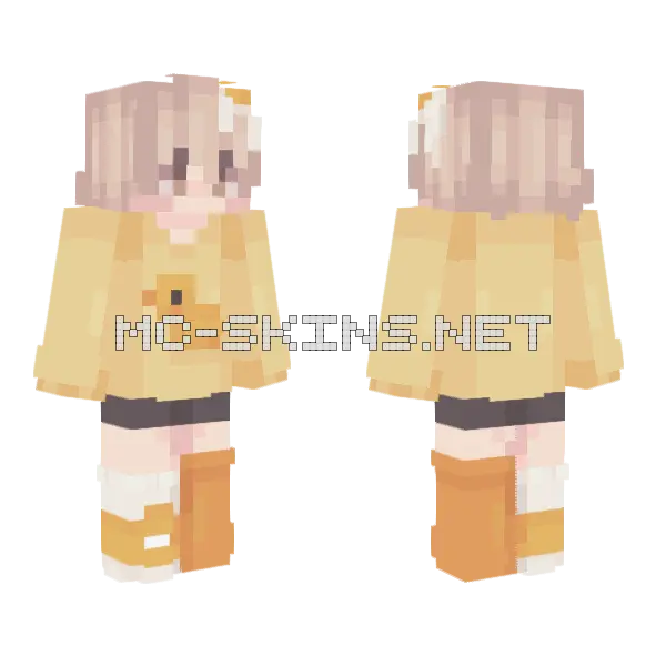 Sunny And Up Masculine Minecraft skin, front and back