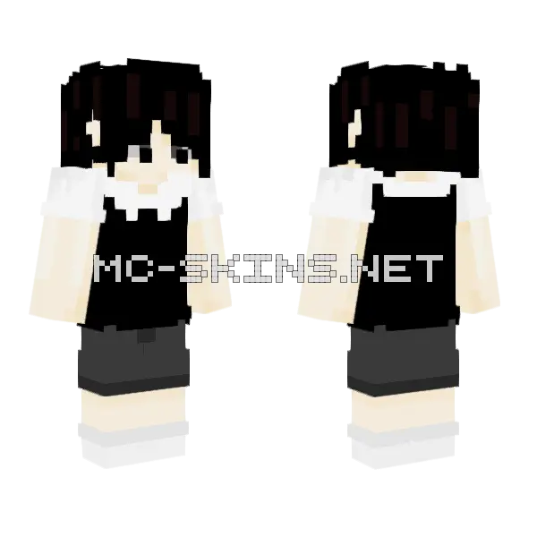 Sunny From Omori Minecraft skin, front and back