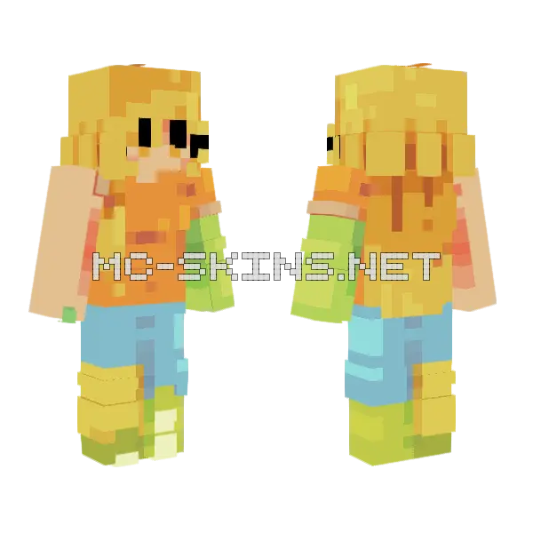 Sunny Overalls Girl, front and back