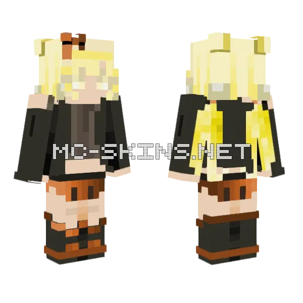 Sunny Race 3 Minecraft skin, front and back