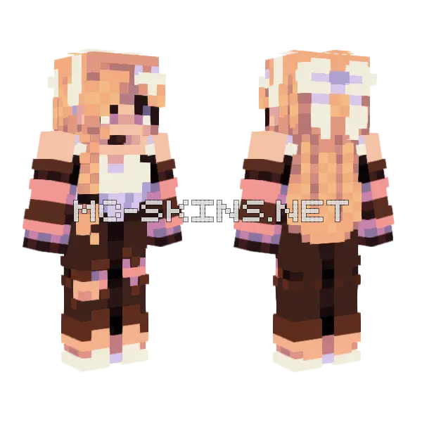 Sunrise Rce Minecraft skin, front and back