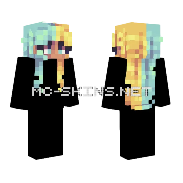 Sunset And Sea Minecraft skin, front and back
