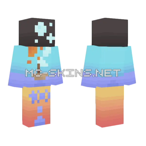 Sunset Boat Skin Minecraft skin, front and back
