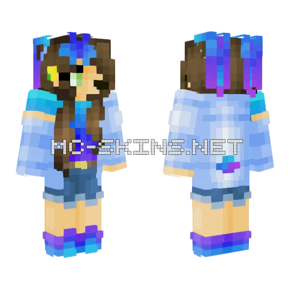 Sunset Forest Persona V3 Minecraft skin, front and back