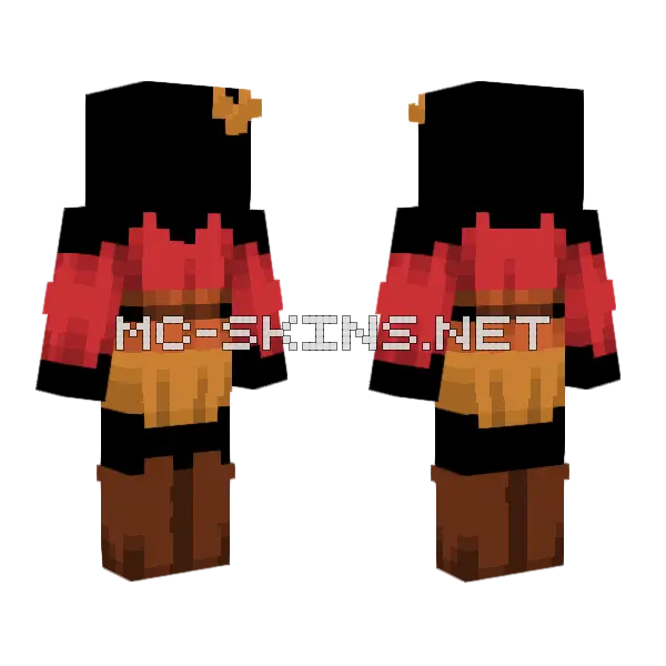 Sunset Ob Minecraft skin, front and back