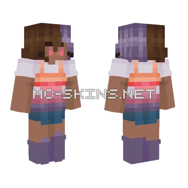 Sunset Shard Raffle Base Minecraft skin, front and back