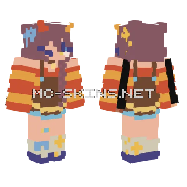 Sunset Under The Stars Rc Minecraft skin, front and back