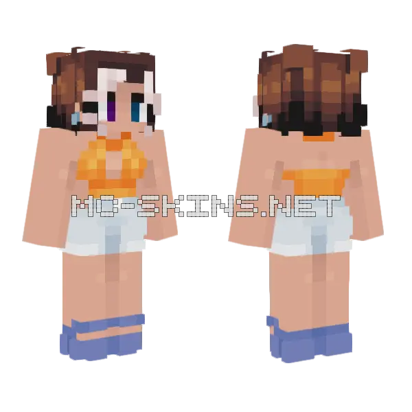 Sunshine Beach Minecraft skin, front and back