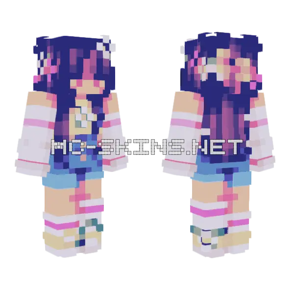 Sunshine Days Minecraft skin, front and back