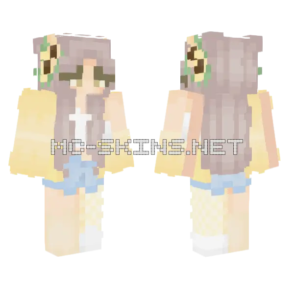 Sunshine Summers Minecraft skin, front and back