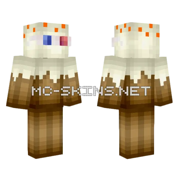 Super Birthday Cake Minecraft skin, front and back
