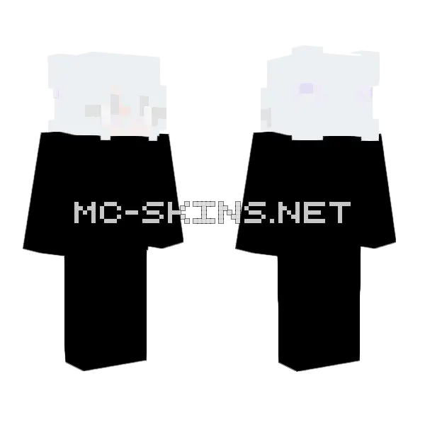 Super Bright Colors Head Minecraft skin, front and back