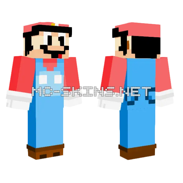 Super Mario World GBA Minecraft skin, front and back