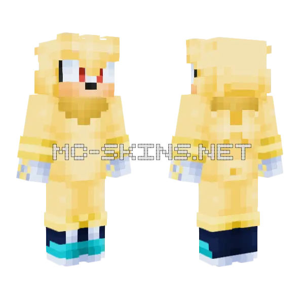 Super Silver Minecraft skin, front and back