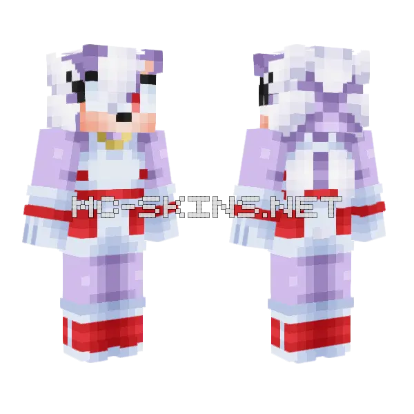 Super Sonia S Factor Minecraft skin, front and back