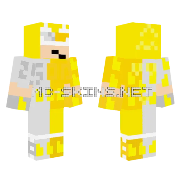 Super Sonic 2 Skin Minecraft skin, front and back