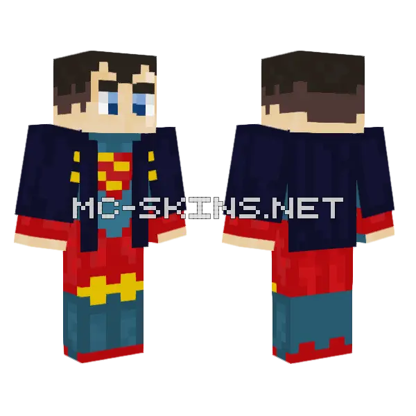 Superboy Johnathan Kent Minecraft skin, front and back