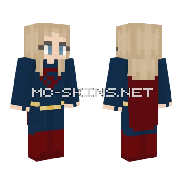 Supergirl CW Minecraft skin, front and back