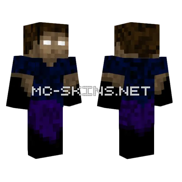 Superior Herobrine Minecraft skin, front and back