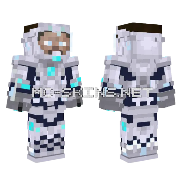 Superior Iron Man Steve Minecraft skin, front and back