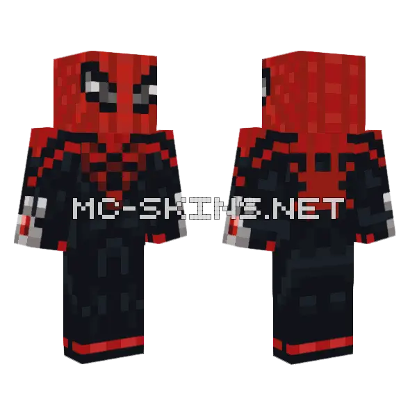 Superior Spider-Man Minecraft skin, front and back