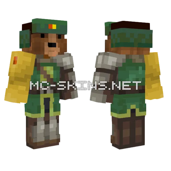 Superloafbear Knight Minecraft skin, front and back