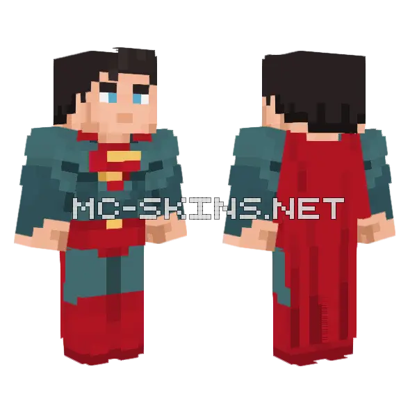 Superman Minecraft skin, front and back