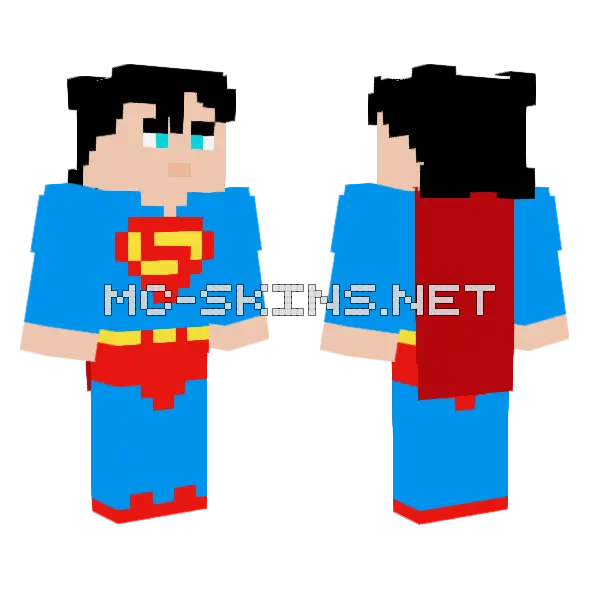 Superman Comic Skin Minecraft skin, front and back
