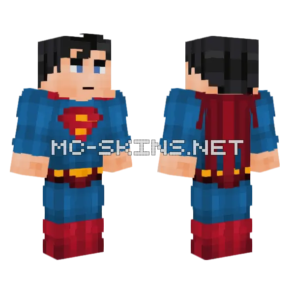 Superman Red Blue Minecraft skin, front and back