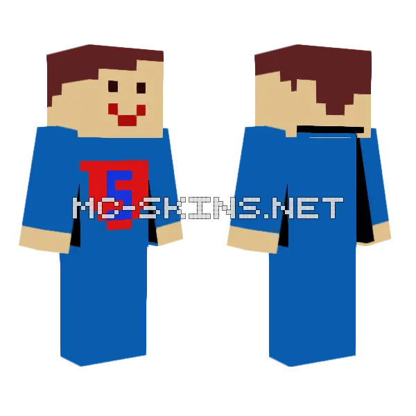 Superman Suit Minecraft skin, front and back