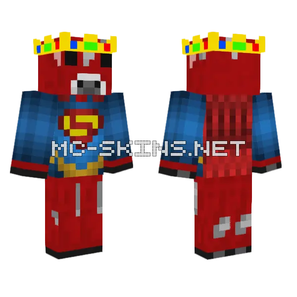 Superman Train Minecraft skin, front and back