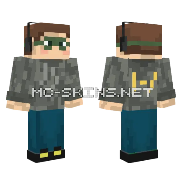 Supersalty Boy Minecraft skin, front and back