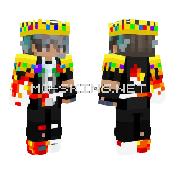 Supraflame Nufuli Blisss Wisp Minecraft skin, front and back