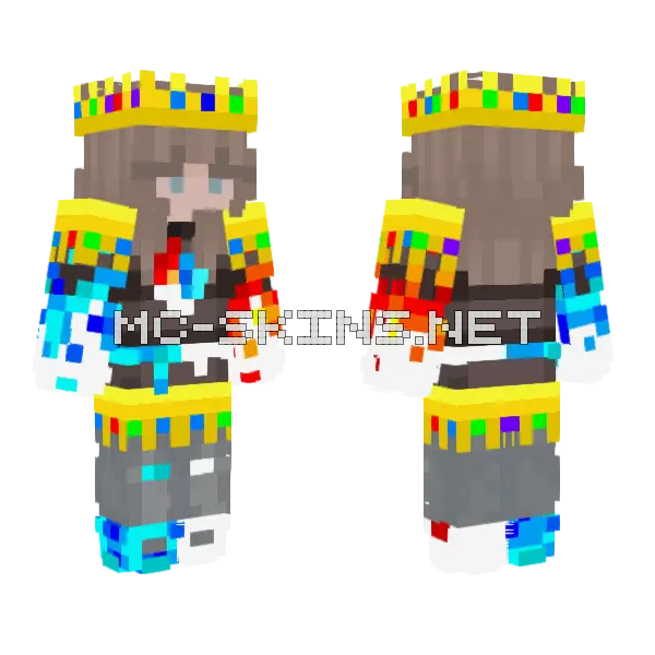 Supramaster Allaspen Girls Dominate Minecraft skin, front and back