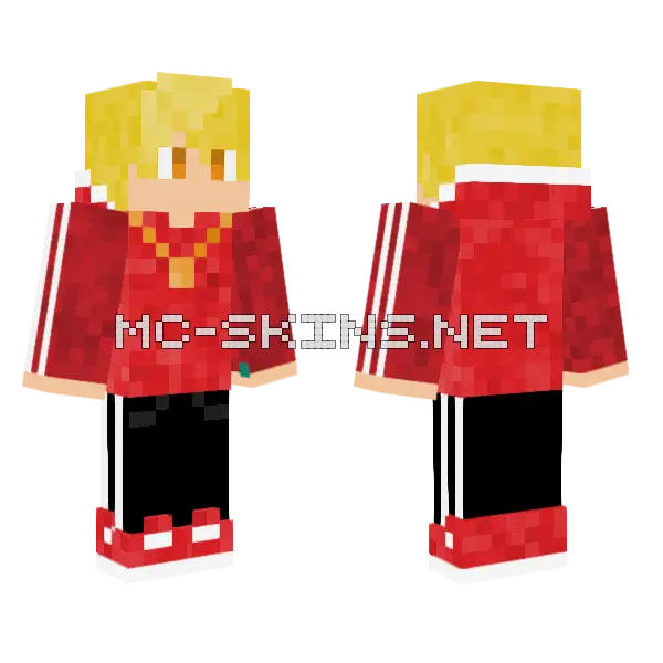 Supremeplayz 2 Minecraft skin, front and back