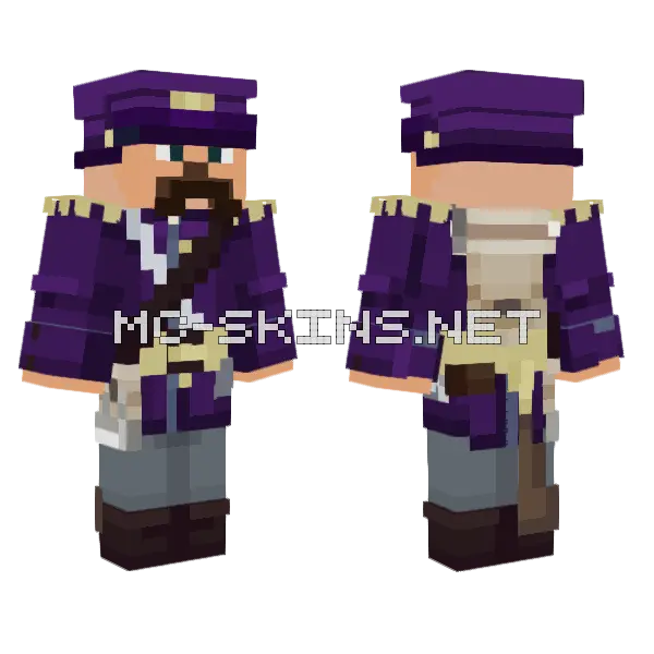 Surfton Soldier Minecraft skin, front and back