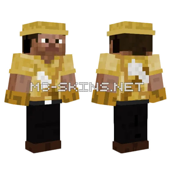 Survival Outfit Steve Minecraft skin, front and back