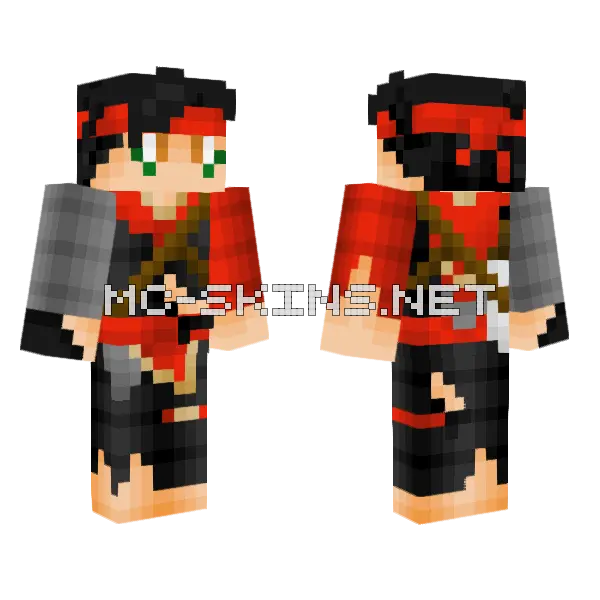 Survivor Acronix Minecraft skin, front and back