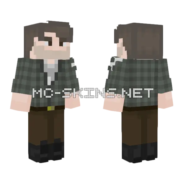 Survivor Guy Minecraft skin, front and back