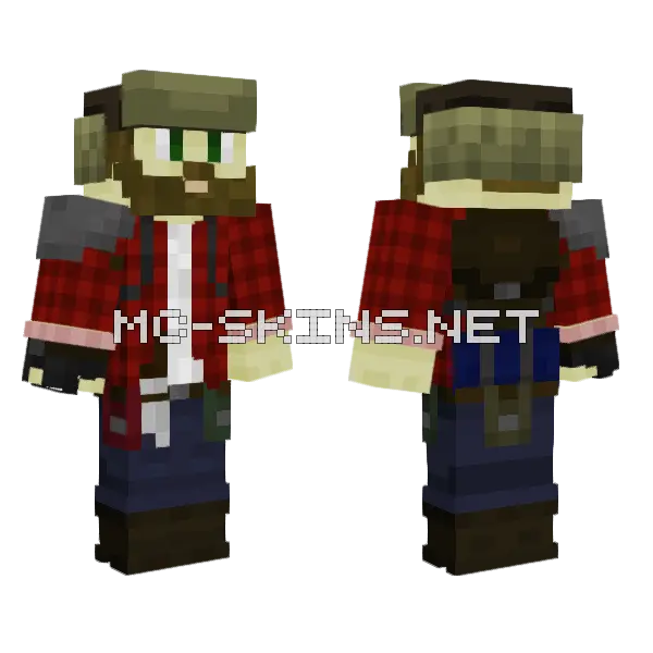Survivor Merchant Minecraft skin, front and back