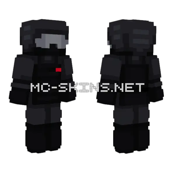 SWAT Officer Minecraft skin, front and back